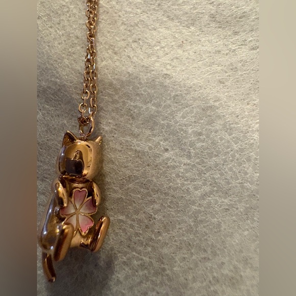 CreaMint sakura  Gold and Pink Pendant Necklace,Steel
with gold plated - Picture 3 of 8